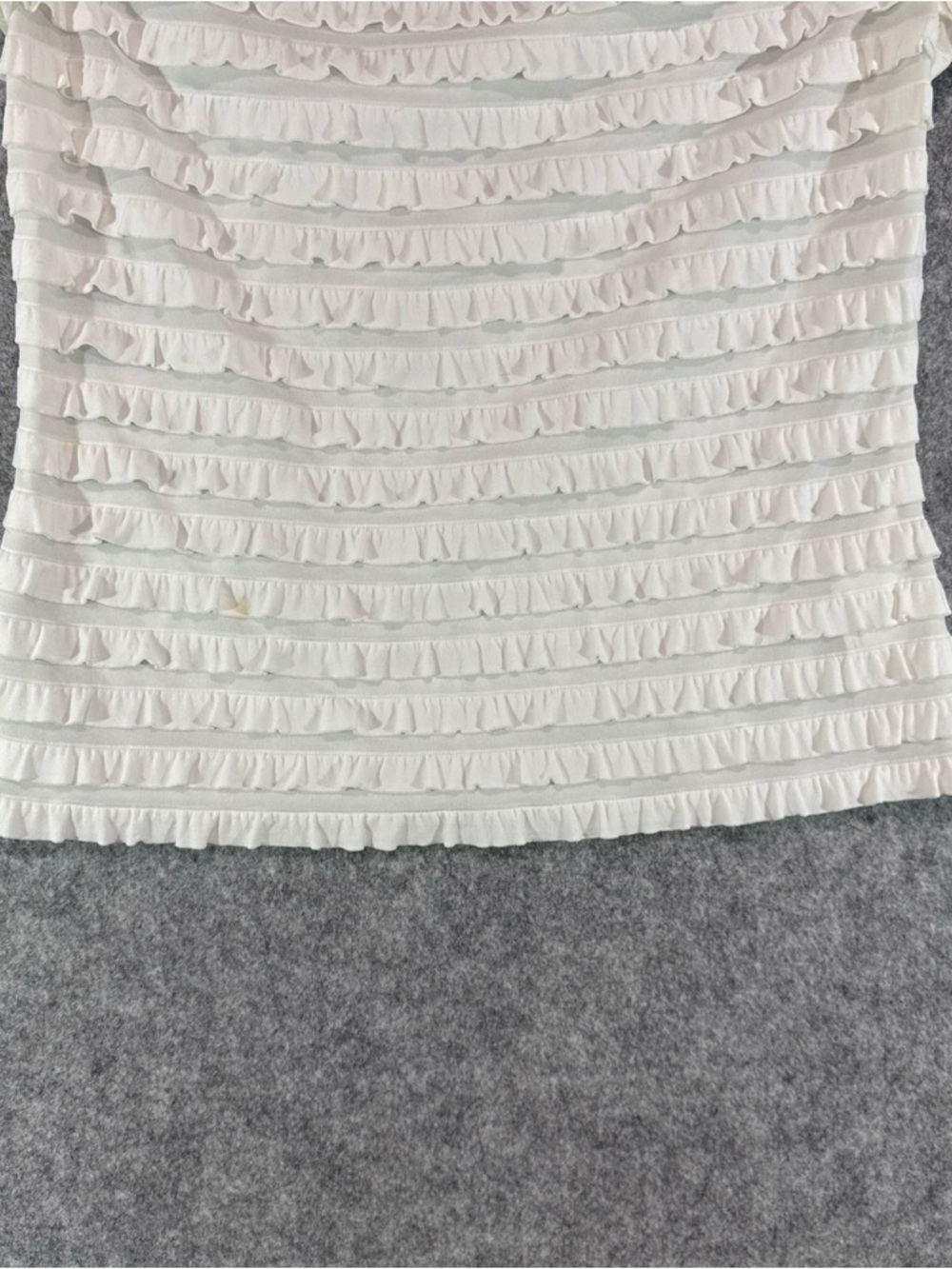 Joseph Ribkoff White Ruffled Sleeveless Shell - Picture 6 of 11